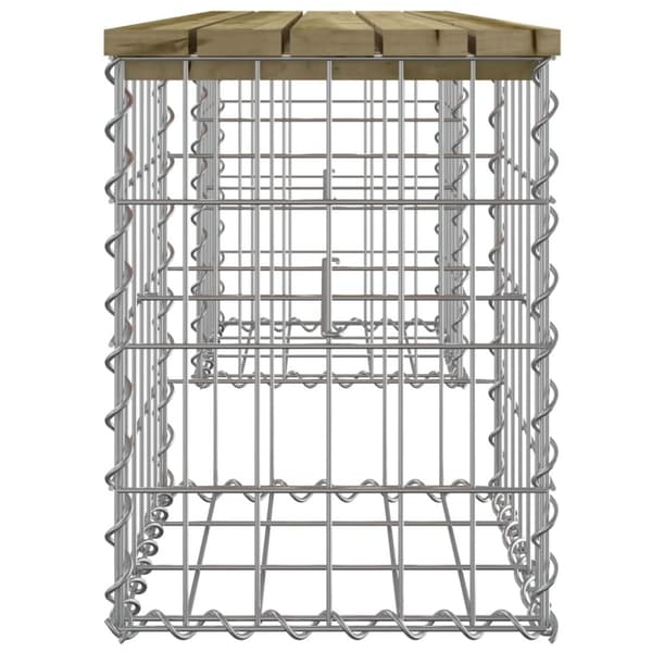 vidaXL Hagebenk gabiondesign 103x31x42 cm impregnert furu