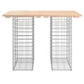 Miniatyrbillede 3 af 8: vidaXL havebænk med gabiondesign 100x70x72 cm massivt fyrretræ