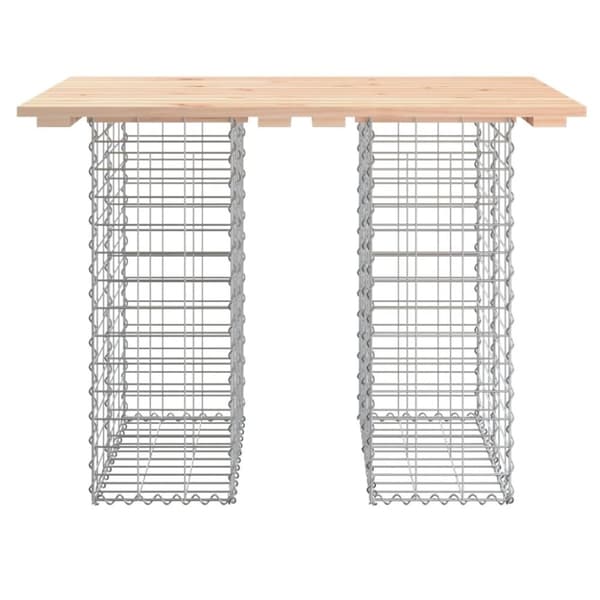 vidaXL havebænk med gabiondesign 100x70x72 cm massivt fyrretræ