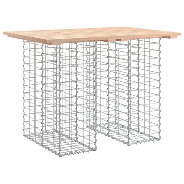 vidaXL havebænk med gabiondesign 100x70x72 cm massivt fyrretræ