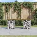 Miniatyrbillede 1 af 8: vidaXL havebænk med gabiondesign 103x31x42 cm imprægneret fyrretræ