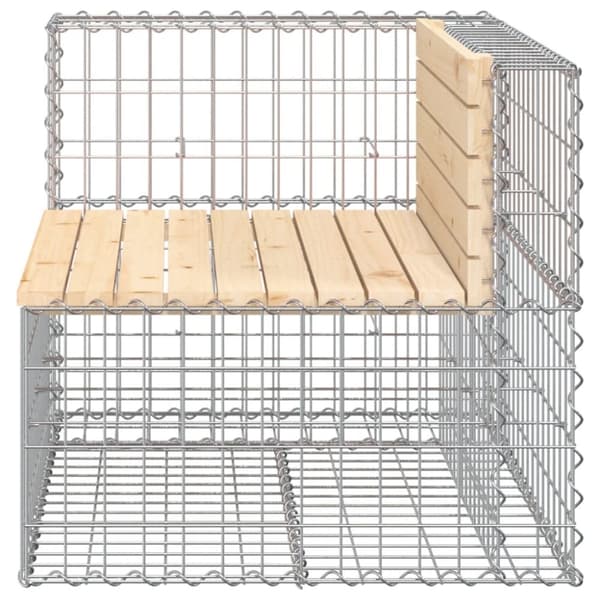 vidaXL Hagebenk gabiondesign 92x71x65,5 cm heltre furu