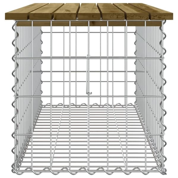 vidaXL Hagebenk gabiondesign 103x44x42 cm impregnert furu
