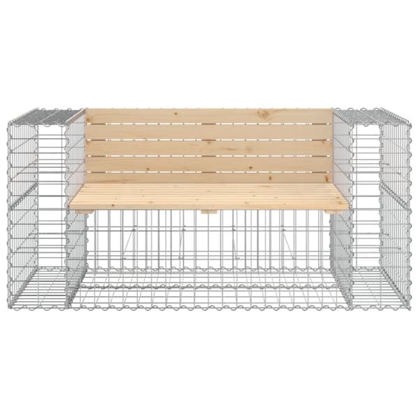 vidaXL Hagebenk gabiondesign 143x71x65,5 cm heltre furu
