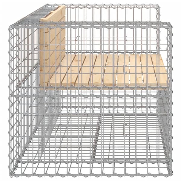 vidaXL Hagebenk gabiondesign 143x71x65,5 cm heltre furu