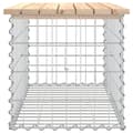 Miniatyrbillede 4 af 8: vidaXL havebænk med gabiondesign 83x44x42 cm massivt fyrretræ