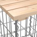 Miniatyrbillede 6 af 8: vidaXL havebænk med gabiondesign 83x44x42 cm massivt fyrretræ