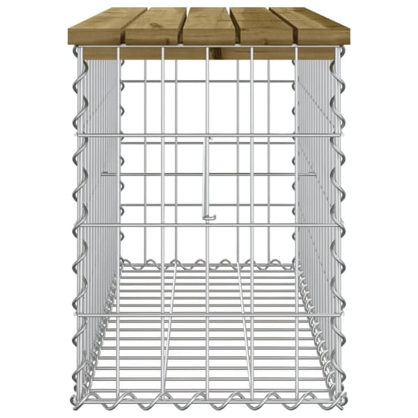 vidaXL havebænk med gabiondesign 83x31,5x42 cm imprægneret fyrretræ