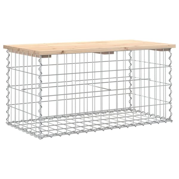 vidaXL Hagebenk gabiondesign 83x44x42 cm heltre furu