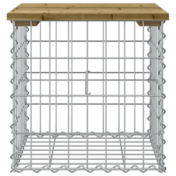 vidaXL Hagebenk gabiondesign 43x44x42 cm impregnert furu
