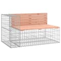 Miniatyrbilde 3 av 9: vidaXL Hagebenk gabiondesign 347x71x65,5 cm heltre douglasgran