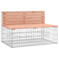 Miniatyrbilde 5 av 9: vidaXL Hagebenk gabiondesign 347x71x65,5 cm heltre douglasgran