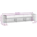 Miniatyrbilde 9 av 9: vidaXL Hagebenk gabiondesign 347x71x65,5 cm heltre douglasgran