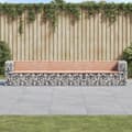 Miniatyrbilde 1 av 9: vidaXL Hagebenk gabiondesign 347x71x65,5 cm heltre douglasgran