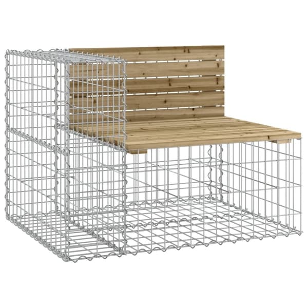 vidaXL Puutarhapenkki kivikori tyyli 287x71x65,5 cm kyllästetty mänty
