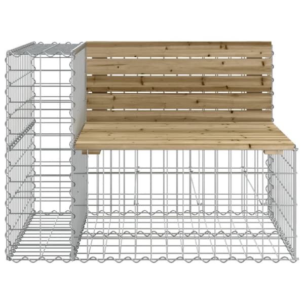vidaXL Puutarhapenkki kivikori tyyli 287x71x65,5 cm kyllästetty mänty