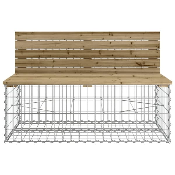 vidaXL Puutarhapenkki kivikori tyyli 287x71x65,5 cm kyllästetty mänty