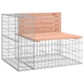 Miniatyrbilde 3 av 9: vidaXL Hagebenk gabiondesign 287x71x65,5 cm heltre douglasgran