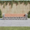 Miniatyrbilde 1 av 9: vidaXL Hagebenk gabiondesign 287x71x65,5 cm heltre douglasgran
