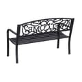 Pikkukuva 8 / 11: Rootz Garden penkki 2-paikkainen penkki - musta - rauta, jauhemaalattu - 50 cm x 23 622 cm x 34,25 cm