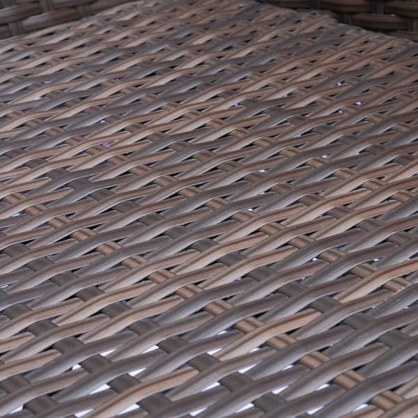 Rootz Polyrattan Havebænk - Brun, Cremefarvet - Pe, Stål, Polyester - 52,36 cm x 24,8 cm x 33,07 cm