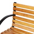 Miniatyrbild 7 av 10: Rootz Trädgårdsbänk - Bänk - Träbänk - 2-sits - Parkbänk - Stål - Svart - Brun - Natur - 122 x 60 x 80 cm