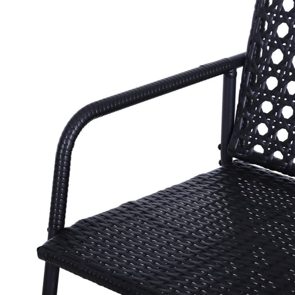 Rootz Swing - Trädgårdsgunga - Trädgårdsbänk - Polyrattan - 2-sits - Svart - 120 x 76 x 90 cm