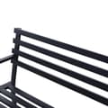 Miniatyrbillede 7 af 8: Nancy's Deltona Tuinbank - 2-Zits Bank - Buitenbank - Bankje - Metaal - Zwart - 125 x 62 x 82 cm