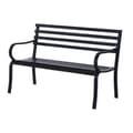 Miniatyrbillede 1 af 8: Nancy's Deltona Tuinbank - 2-Zits Bank - Buitenbank - Bankje - Metaal - Zwart - 125 x 62 x 82 cm