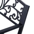 Miniatyrbillede 7 af 10: Rootz Havebænk - Bænk - 2-personers bænk - Metal - Sort - 127 x 60 x 85 cm
