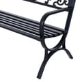 Miniatyrbillede 8 af 10: Rootz Havebænk - Bænk - 2-personers bænk - Metal - Sort - 127 x 60 x 85 cm