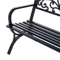 Miniatyrbillede 9 af 10: Rootz Havebænk - Bænk - 2-personers bænk - Metal - Sort - 127 x 60 x 85 cm