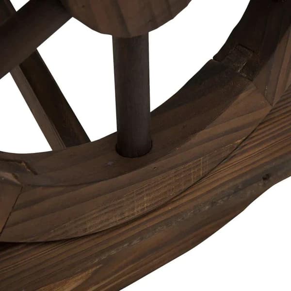Rootz Garden Bench - Wooden Bench - Rustic Bench - Outdoor - Park Seat - Natural - 98 x 50 x 39.5 cm