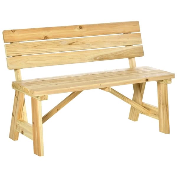 Rootz Havebænk - Parkbænk til 2 personer - Grantræ - Klassisk design - Naturtræ - 116 x 56 x 80 cm