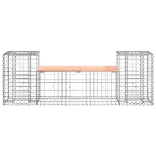 vidaXL Hagebenk gabiondesign 183x41x60,5 cm heltre douglasgran
