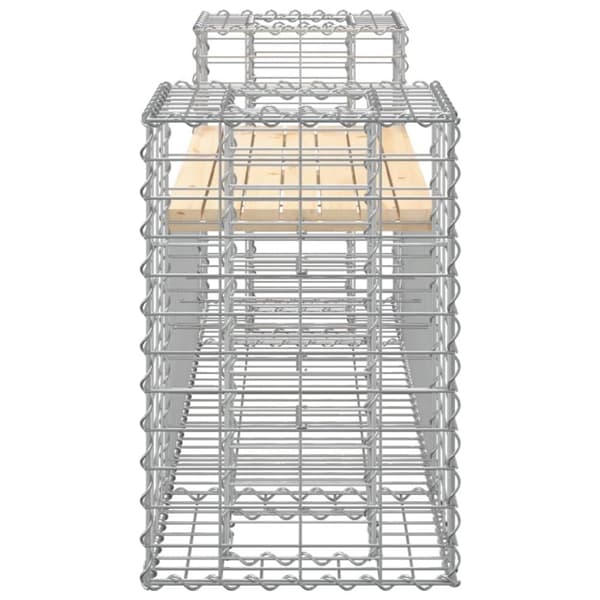 vidaXL Hagebenk gabiondesign 183x41x60,5 cm heltre furu
