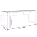 Miniatyrbilde 8 av 8: vidaXL Hagebenk 110x38x45 cm heltre douglasgran