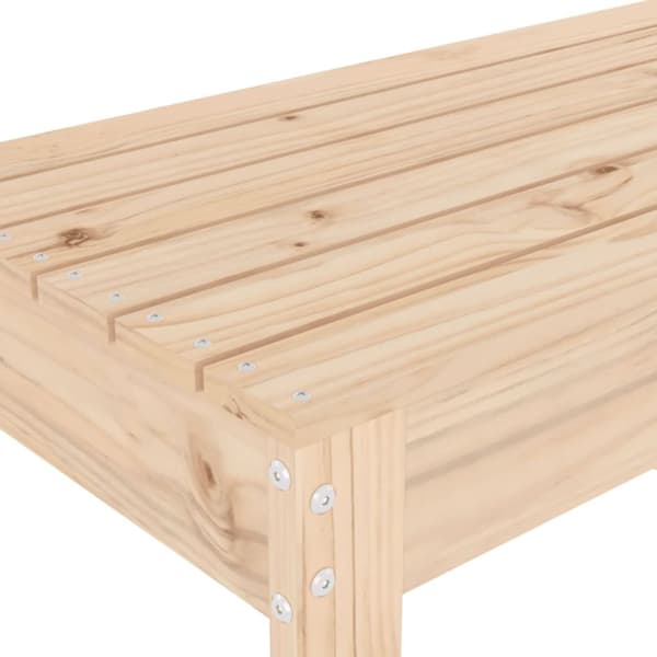 vidaXL havebænk 110x38x45 cm massivt fyrretræ