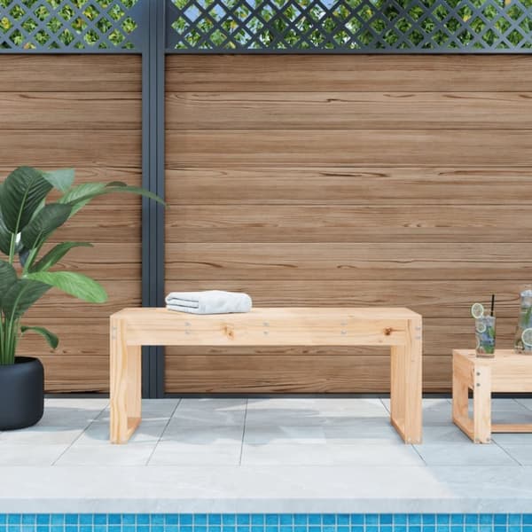 vidaXL havebænk 110x38x45 cm massivt fyrretræ
