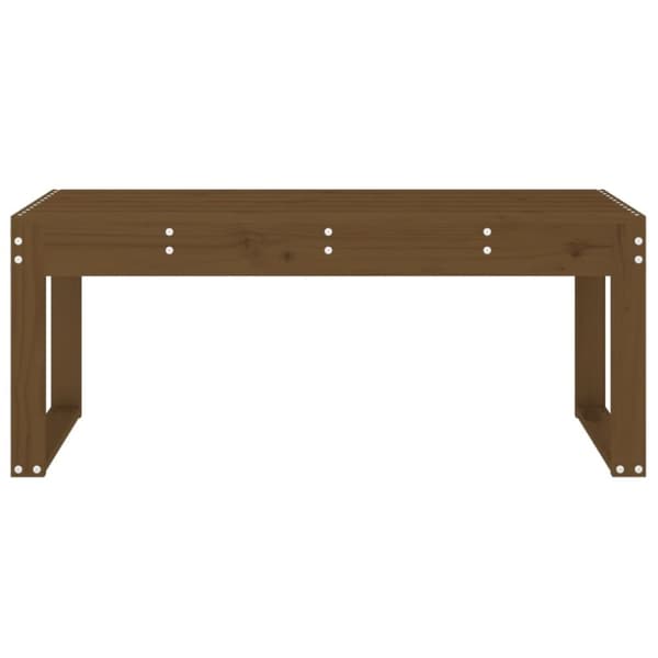 vidaXL havebænk 110x38x45 cm massivt fyrretræ gyldenbrun