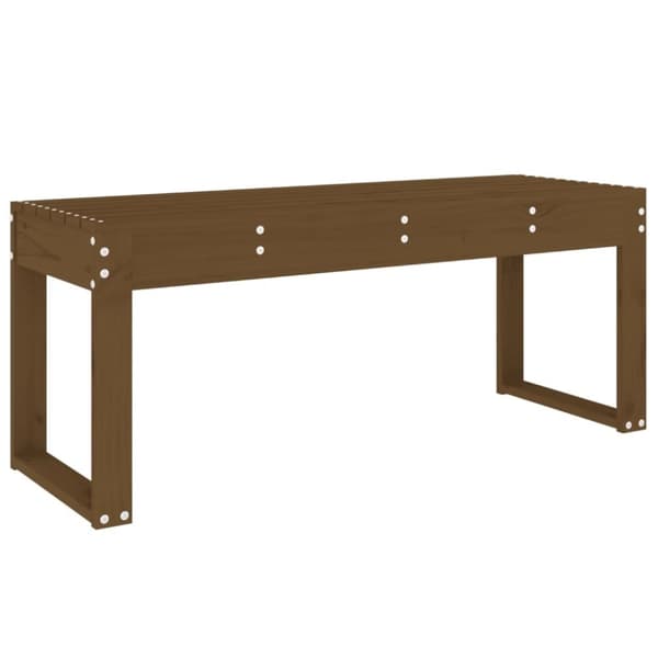 vidaXL havebænk 110x38x45 cm massivt fyrretræ gyldenbrun