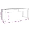 Miniatyrbillede 8 af 8: vidaXL havebænk 110x38x45 cm massivt fyrretræ gyldenbrun