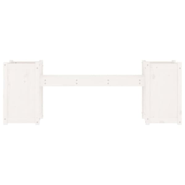 vidaXL Plantebenk hvit 180x36x63 cm heltre furu