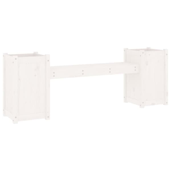 vidaXL Plantebenk hvit 180x36x63 cm heltre furu