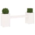 Miniatyrbillede 3 af 9: vidaXL bænk med plantekasser 180x36x63 cm massivt fyrretræ hvid