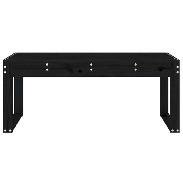 vidaXL Puutarhapenkki musta 110x38x45 cm täysi mänty