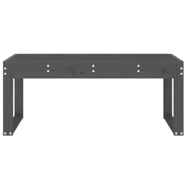 vidaXL Puutarhapenkki harmaa 110x38x45 cm täysi mänty