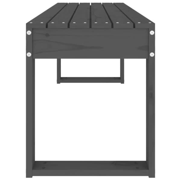 vidaXL Puutarhapenkki harmaa 110x38x45 cm täysi mänty