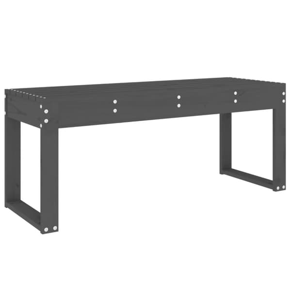 vidaXL Puutarhapenkki harmaa 110x38x45 cm täysi mänty
