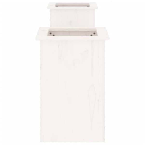 vidaXL Plantebenk hvit 184,5x39,5x56,5 cm heltre furu